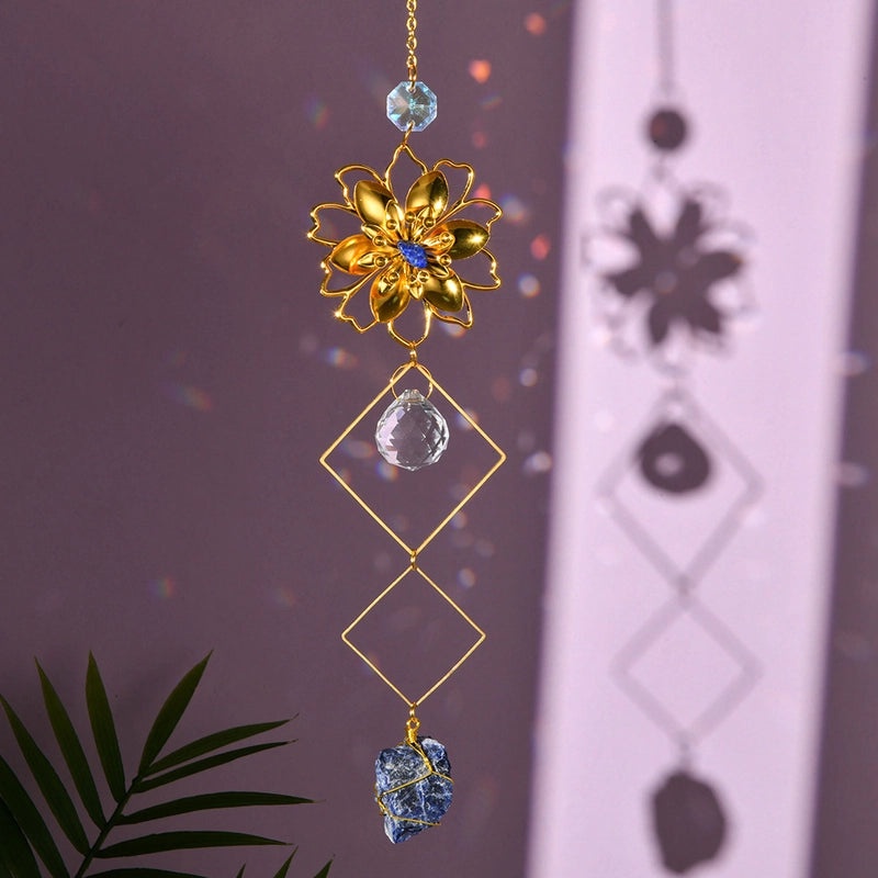 Handcrafted Floral Crystal Suncatcher for Wall Decor|Home Decor