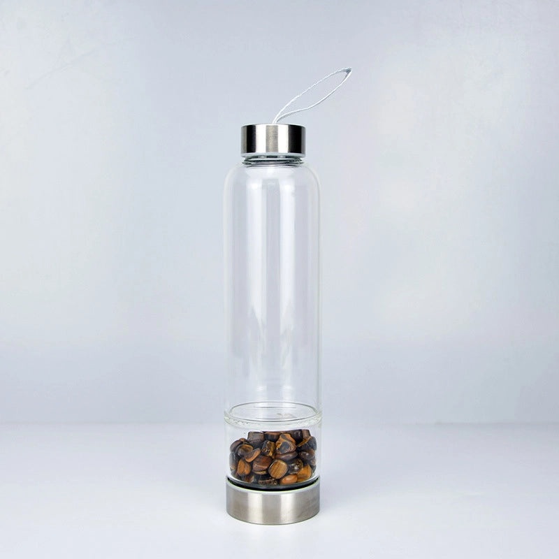 Vintage Single Glass Water Bottle Solid Color | Home & Kitchen Accessories