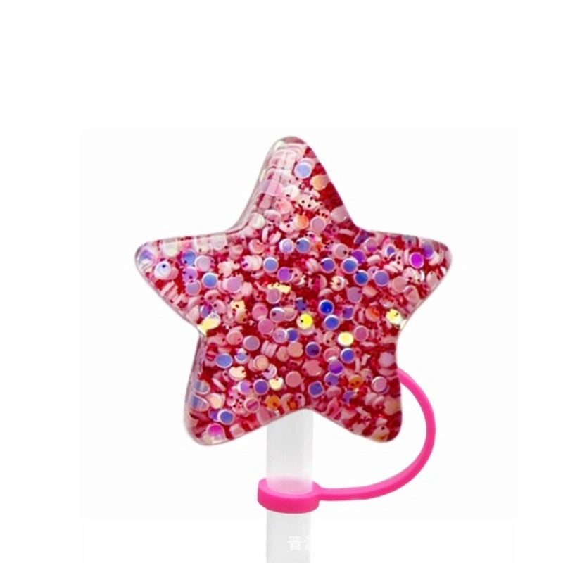 Pastoral Star Fruit Resin Straw Cap, Cute Casual Decorative Silica Gel Cover | Drinkware Accessories