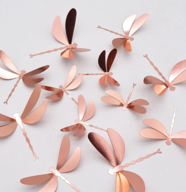 Elegant Dragonfly Pattern Paper Wall Art|Home Decor Wallpapers