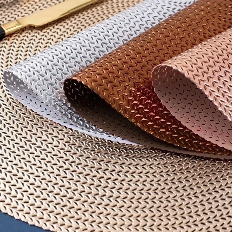 Stylish Solid Color PVC Dining Placemat for Everyday Use|Home & Kitchen Accessories