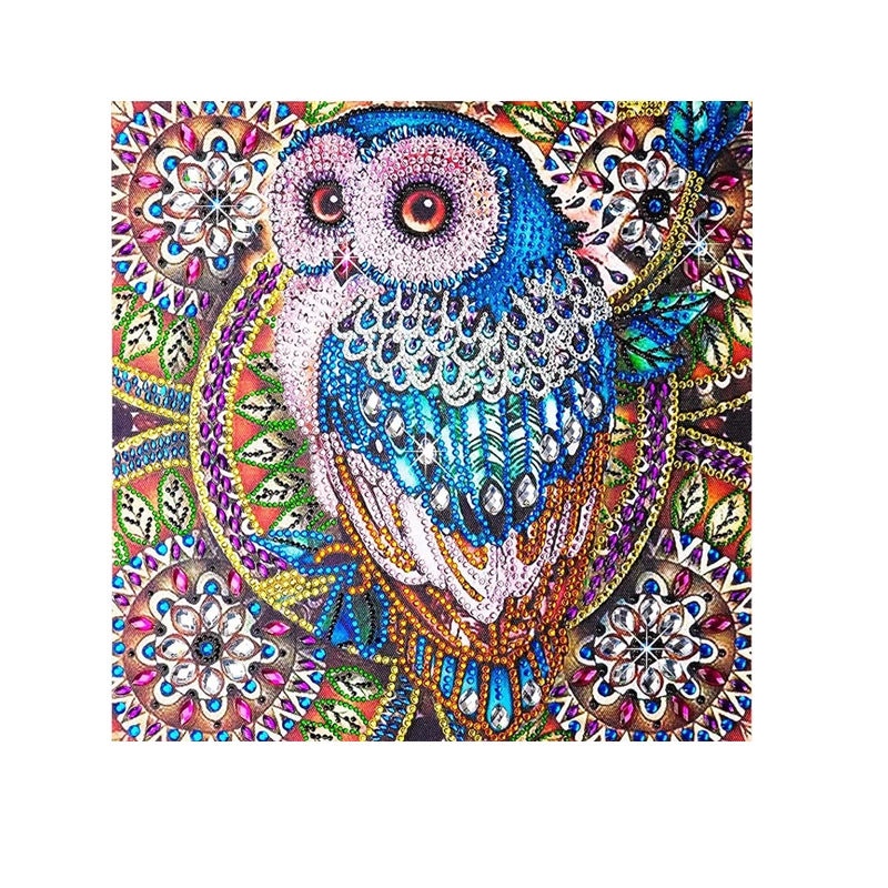 5D Owl Diamond Painting DIY Kit Bright Resin Art for Living Room Bedroom Wall Decor|Diamond Painting Kits