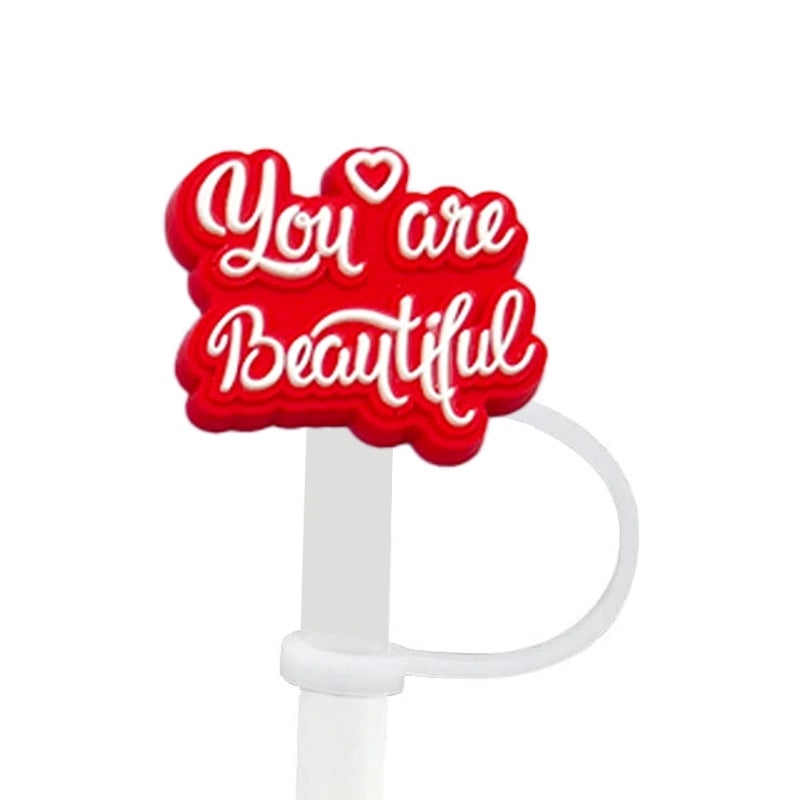 Silicone Letter Straw Mouthpiece 1 Piece Soft Cute Reusable Drink Accessory|Drinkware & Bar Accessories