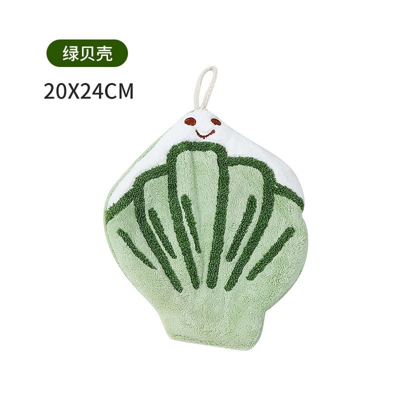 Soft Coral Fleece Hand Towel Thick Absorbent Cute Skirt Design with Hanger | Home & Living Towels