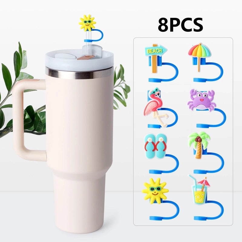 Crab-Shaped Cute Letter Slippers with Silica Gel Straw Decorative Cap 1 Set | Home & Living