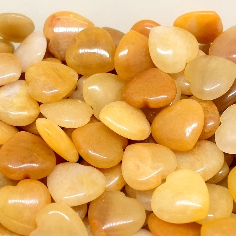 Pink Heart-Shaped Crystal Gemstone 2cm Handmade Decorative Ornament|Home Decor