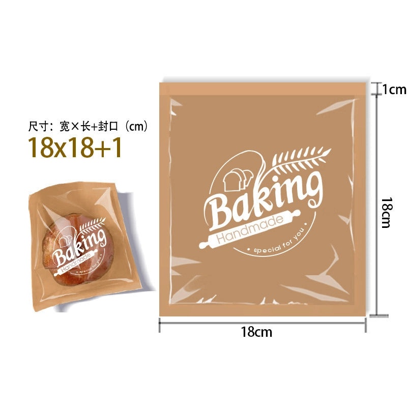 Disposable Sealed Bread Bags for Baking Food Packaging Oil-proof Paper Toast Sandwich Donut Cookie Bags|Kitchen Storage Bags