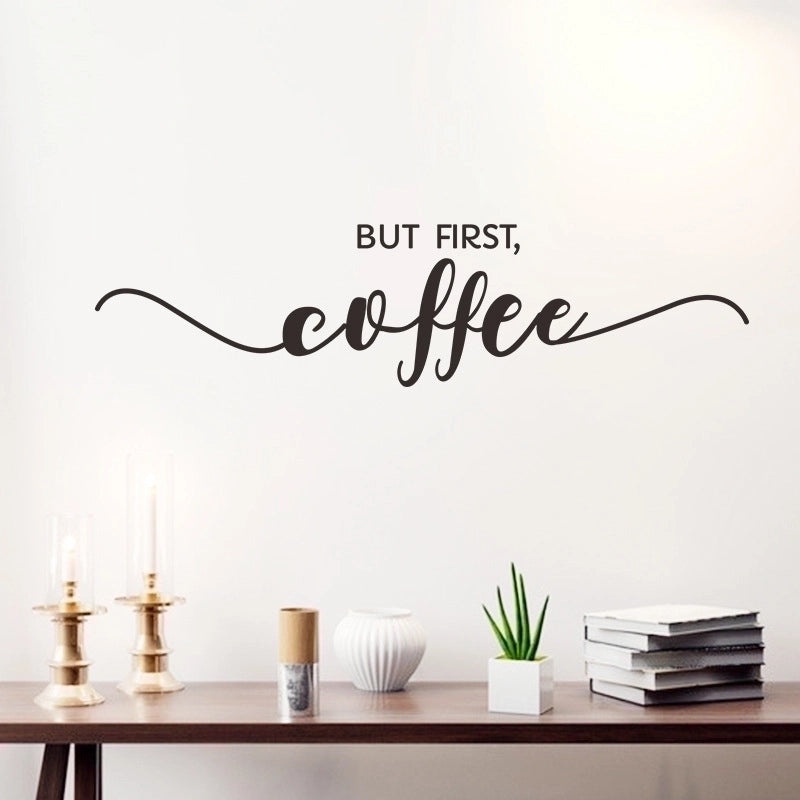 Elegant Black and White English Slogan Wall Decals for Morning Inspiration|Home Decor Wall Stickers