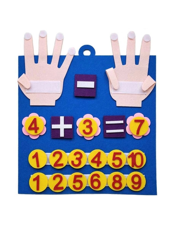 Hands-On Felt Math Finger Board for Digital Addition and Subtraction Early Education Toy | Educational Toys & Learning Aids