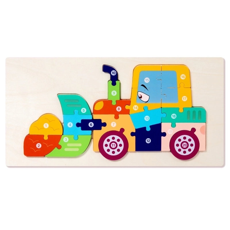 Wooden Car Puzzle Toy for Babies 0-2 Years|Baby Toys & Games