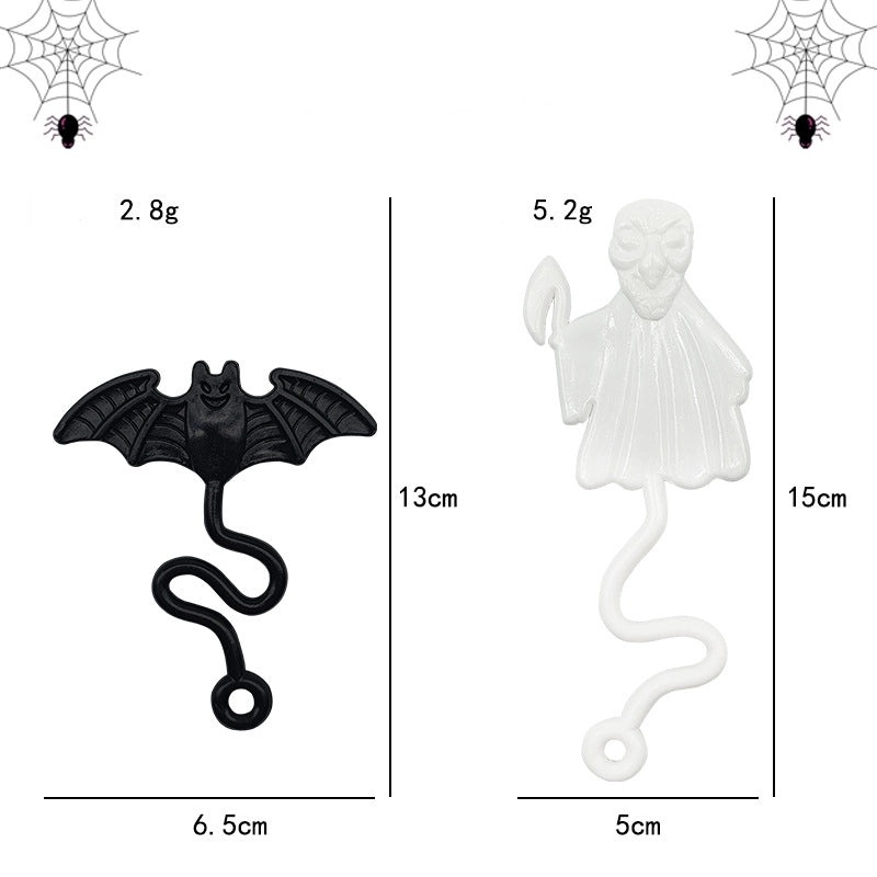 Elastic Soft Toy Halloween Death Bat Climbing Wall Sticky Decompression Trick Toy|Halloween Decorations
