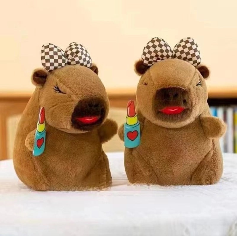 Kapi Doll Water Guinea Pig Plush Toy Cute Lipstick Design Soft Stuffed Animal | Plush Toys & Collectibles