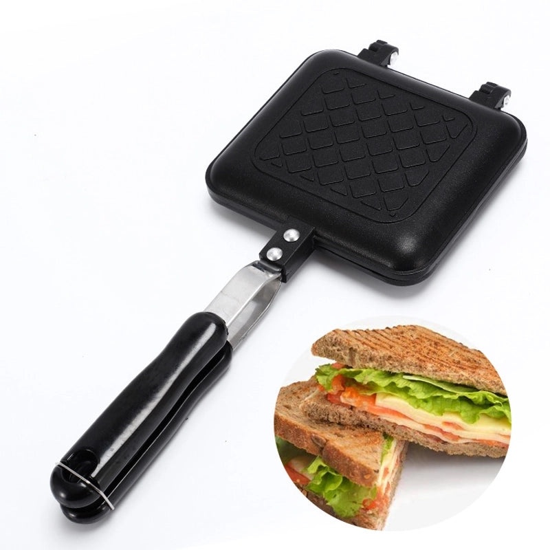 Double-sided Non-stick Sandwich Pan with Grid Pattern | Kitchen Bakeware