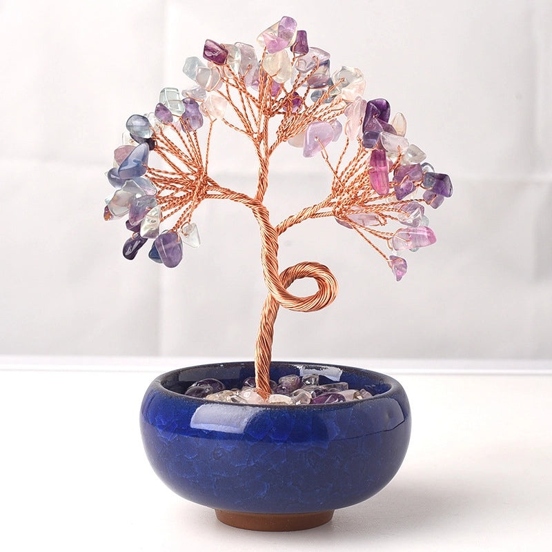 Elegant Amethyst Crystal Tree Ornament for Home Decor|Home Decor Ornaments