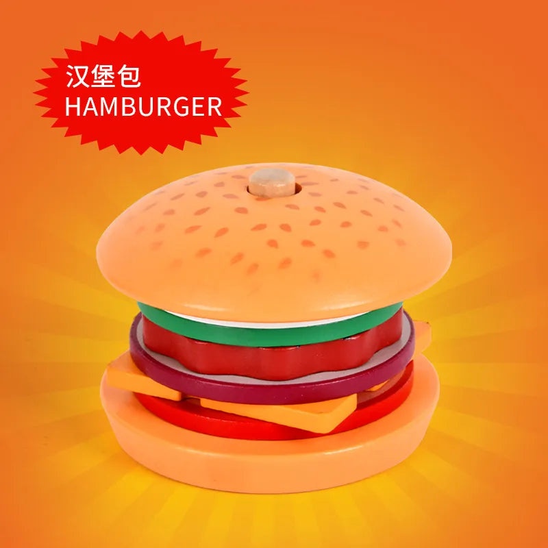 Mini Playhouse Sandwich Burger Toy Set for Kids | Children's Pretend Play & Fast Food Toys