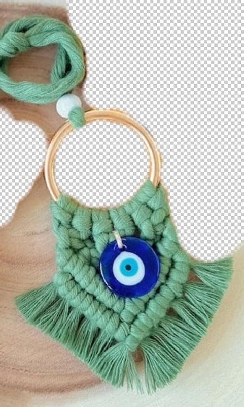Vintage Evil Eye Cotton Thread Wall Hanging | Home Decor Wall Art