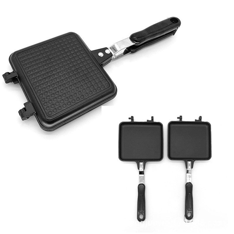 Double-sided Non-stick Sandwich Pan with Grid Pattern | Kitchen Bakeware