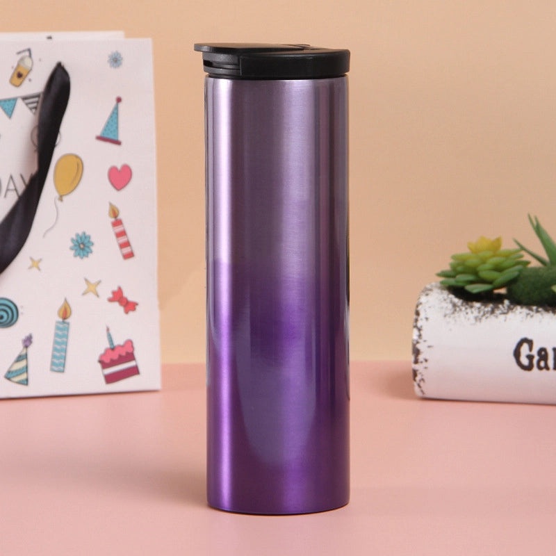 Stainless Steel Insulated Thermos Mug - Casual Solid Color Design | Drinkware & Tumblers