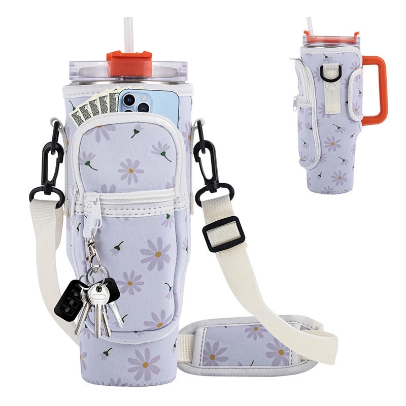 Casual Plain Fabric Coffee Cup Sleeve Single Piece|Drinkware Accessories