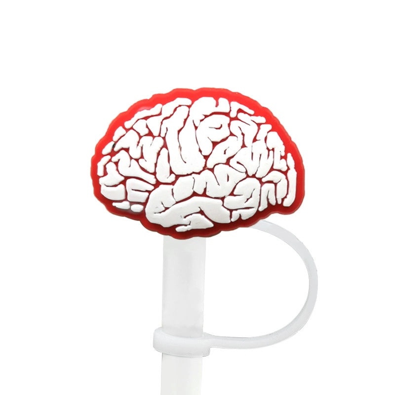 10 Pieces Multicolor PVC Straw Decorative Caps for Casual Vacation Style|Accessories