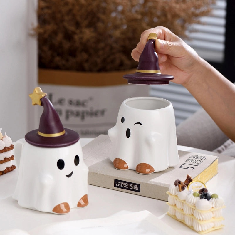 Halloween Cartoon Ceramic Mug Cute Elf Coffee Cup Large Capacity Water Cup for Office Use|Home & Kitchen Cups & Mugs