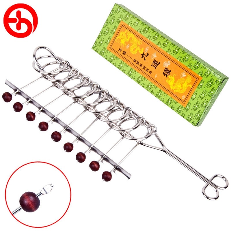 Metal Puzzle Buckle Set 8 Pieces | Educational Toys&Games