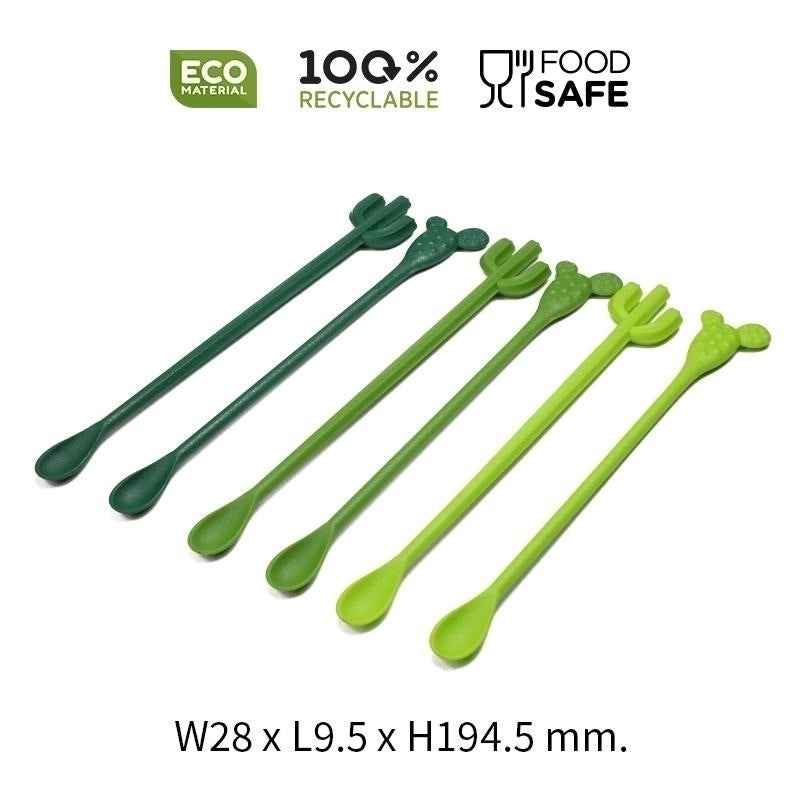 Cactus-Shaped Plastic Drink Stirrer Set for Home and Bar | Drinkware Accessories