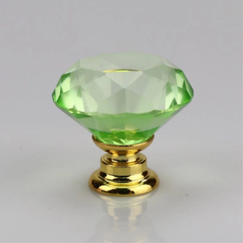 Transparent Crystal Diamond Single Hole Drawer Handle Small Cabinet Furniture Hardware|Cabinet Handles