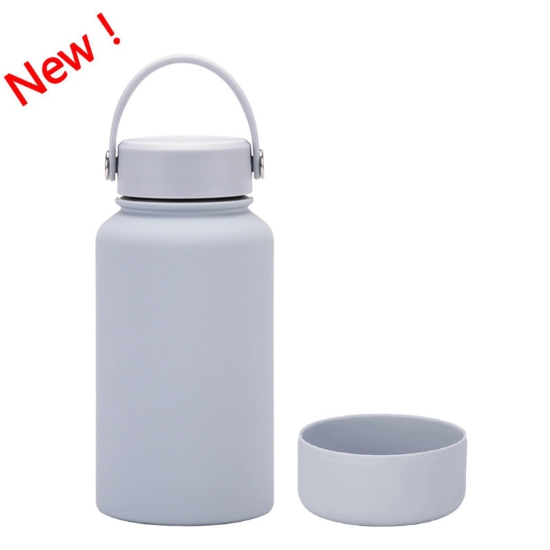 Stylish Solid Color Stainless Steel Water Bottle with Silicone Sleeve 1 Piece|Drinkware & Bottles