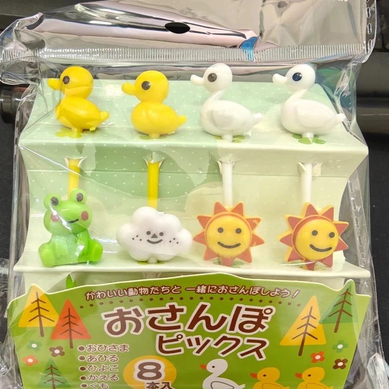 Cartoon Fruit Mini Fork Japanese Style Cute Kids Snack Pick|Kitchen & Dining Accessories