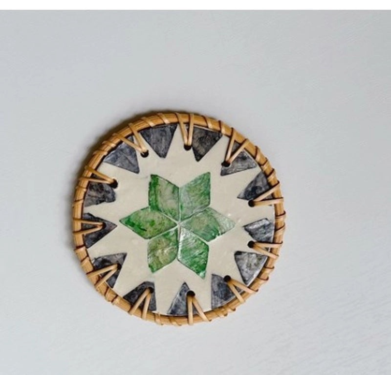 Retro Floral Wooden Placemat Single Piece | Home & Kitchen Tableware