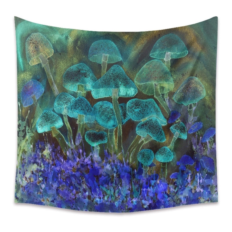 Mushroom Themed Wall Tapestry for Home Decor | Home Decor & Wall Art