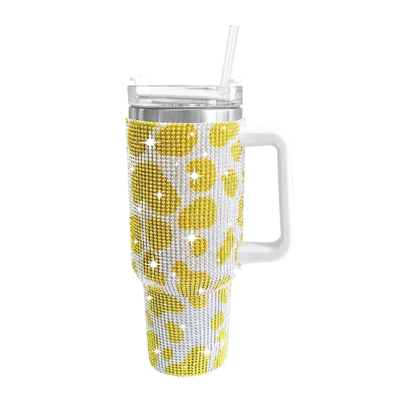 Retro Solid Color Leopard Print Stainless Steel Water Bottle 304 Grade 500ml | Drinkware & Water Bottles