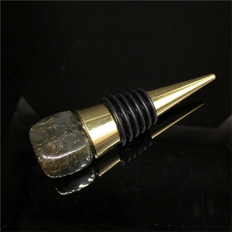 Modern Geometric Metal Wine Bottle Stopper | Kitchen & Dining Accessories