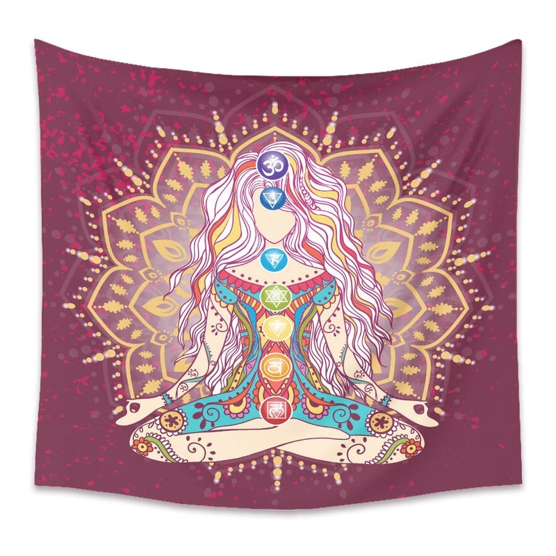 India Buddha Yoga Wall Hanging Tapestry | Home Decor