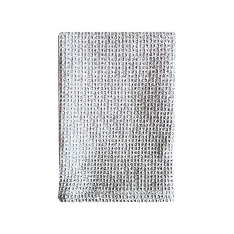 Plain Waffle Weave Dish Cloth Set with Pineapple Square Design|Kitchen Textiles & Supplies