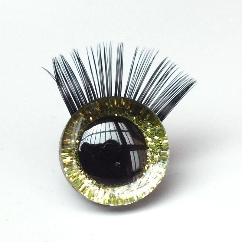 3D Glitter Eye Plush Toy with Eyelashes | Decorative Eye Accessories