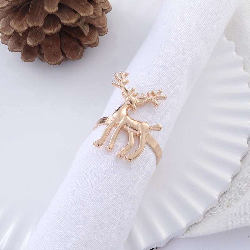 Elegant Animal Alloy Christmas Napkin Ring for Casual Festive Dining | Tableware & Napkin Rings