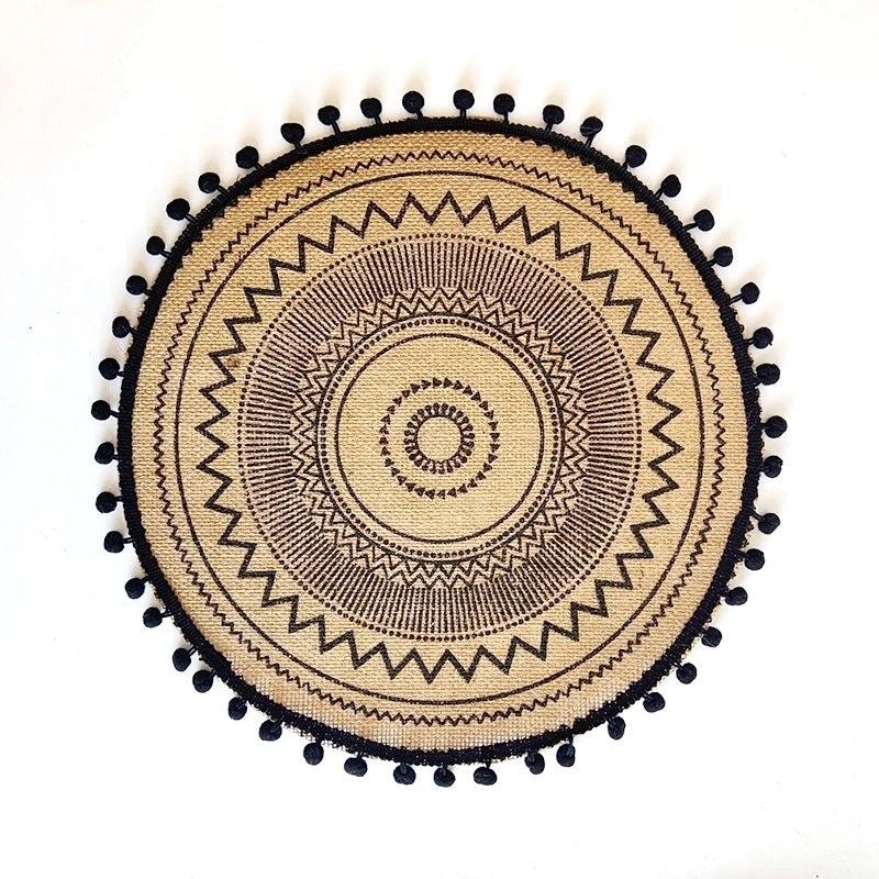 Vintage Floral Jute Placemat for Dining Table|Home & Living Tableware