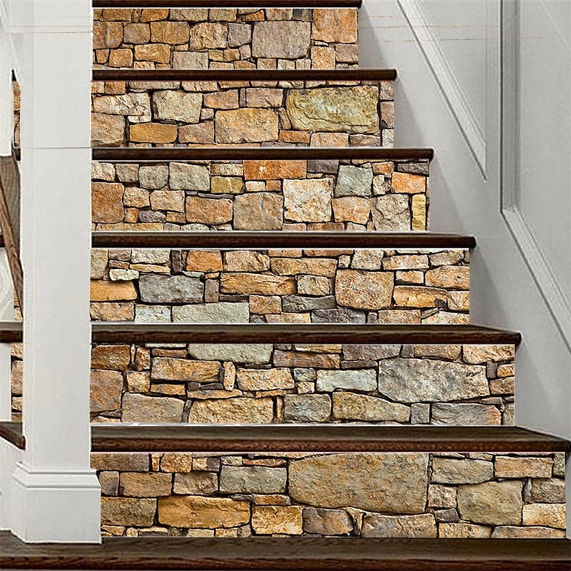 Casual Stone Pattern PVC Stair Wall Decal for Home Decor|Home Decor & Wall Stickers