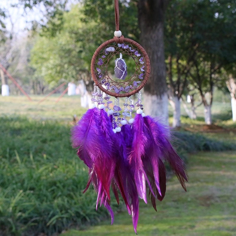Elegant Round Faux Crystal Dreamcatcher for Car Interior | Car Accessories