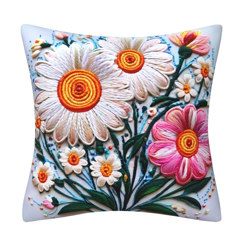 Elegant Minimalist Floral Polyester Pillow Covers for Couch and Sofa Decor|Home Decor & Living Room Accessories