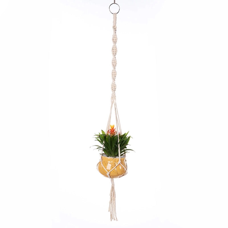 Handmade Nordic Cotton Rope Hanging Basket Net for Flower Pots Wall Decor|Home Decor