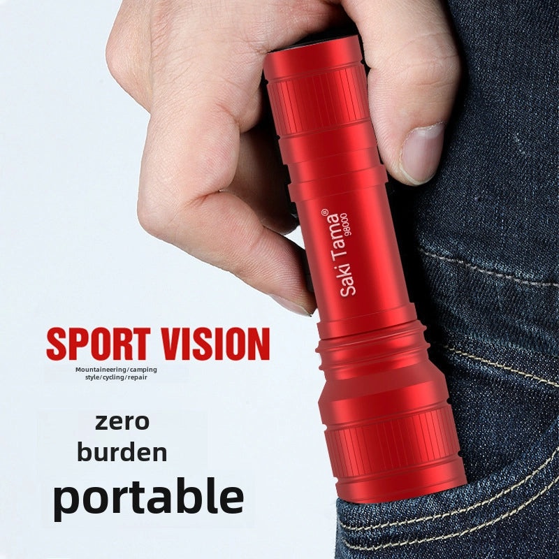 USB Rechargeable Mini LED Flashlight Strong Light Portable Multifunctional Work Light for Students Gift | Electronics Accessories