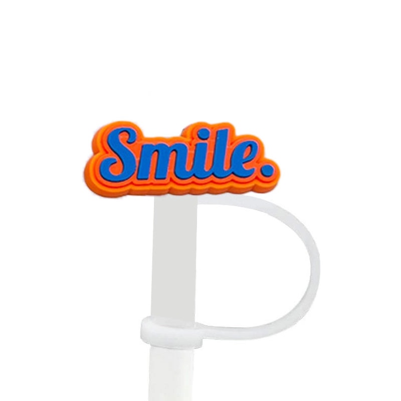 Silicone Letter Straw Mouthpiece 1 Piece Soft Cute Reusable Drink Accessory|Drinkware & Bar Accessories