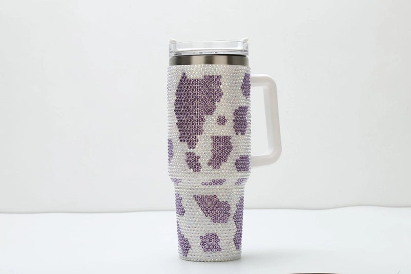 Stylish Cow Print Solid Color Stainless Steel Thermos Cup 304/201 Double Wall Insulated | Drinkware & Thermoses