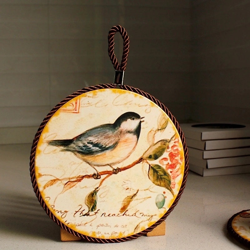 Floral Ceramic Placemat for Casual Vacation Dining 1 Piece|Home & Kitchen Table Linens