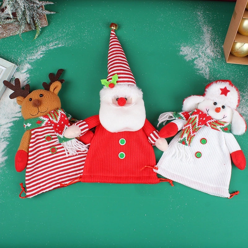 Christmas Cartoon Santa Snowman Elk Gift Bags for Party Festival|Holiday Gift Bags
