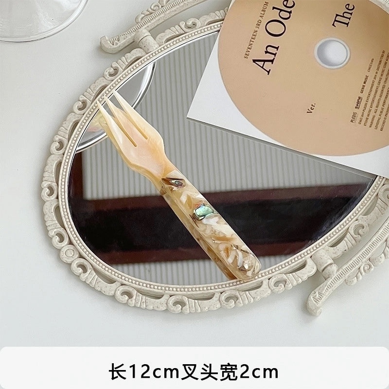 Vintage Colorful Shell Spoon Single Piece|Kitchen & Dining Utensils