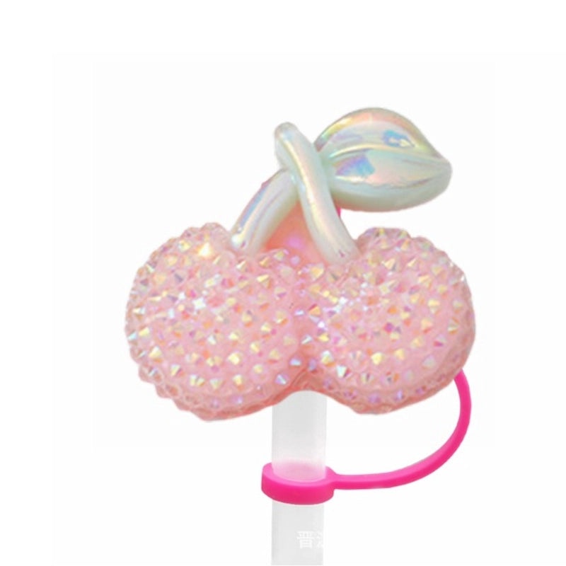 Pastoral Star Fruit Resin Straw Cap, Cute Casual Decorative Silica Gel Cover | Drinkware Accessories